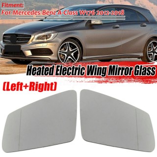 Left + Right side mirror glass with heat for Mercedes A-class W176 (2012-2018)