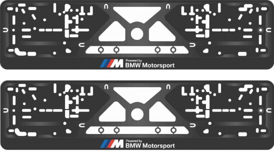 2PCS x Plate number holder - POWERED by BMW MOTORSPORT 