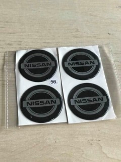 Wheel disc stickers set - Nissan, 56mm