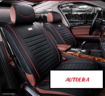 Leather imitation car seat cover set with zippers