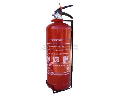 Fire extinguisher ABC with fitting+ manometer, 2kg. (in lithuanian)