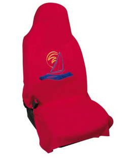 California Drive, beach towel seat cover, red