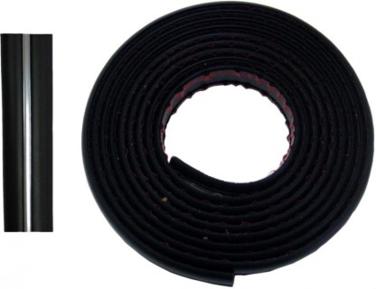 Black rubber stripe with chrome, 39mmx5m 