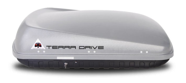 Car roof box - TERRA DRIVE 420, grey 