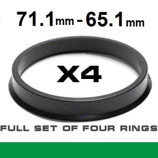 Wheel hub centring ring  71.1mm ->65.1mm