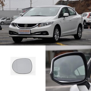 Rear view mirror glass for Honda Civic (2005-2012) , left side