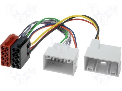Adapter from  Adapter from Dacia/Renault car connector to ISO Euro connector (ZRS-AS-66B)(22pin) car radio to EURO connector (ZRS-202)