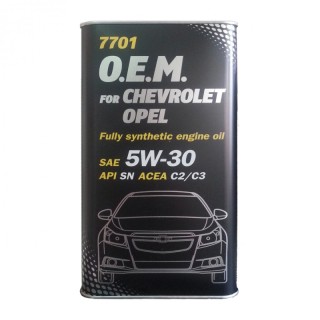 Synthetic engine oil Mannol OEM for Chevrolet/Opel 5W30, 4L