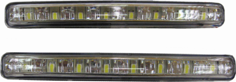 Daytime running lights 8X1W LED, E4/R87, white, 12V 